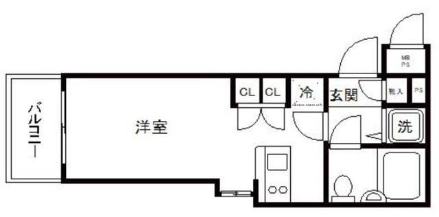 ワコーレ五反田(ワンルーム/3階)の間取り写真