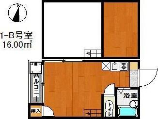 エスコートゆう館(ワンルーム/1階)の間取り写真