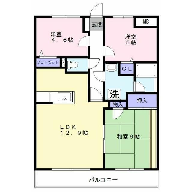 アン・リミエール(3LDK/1階)の間取り写真