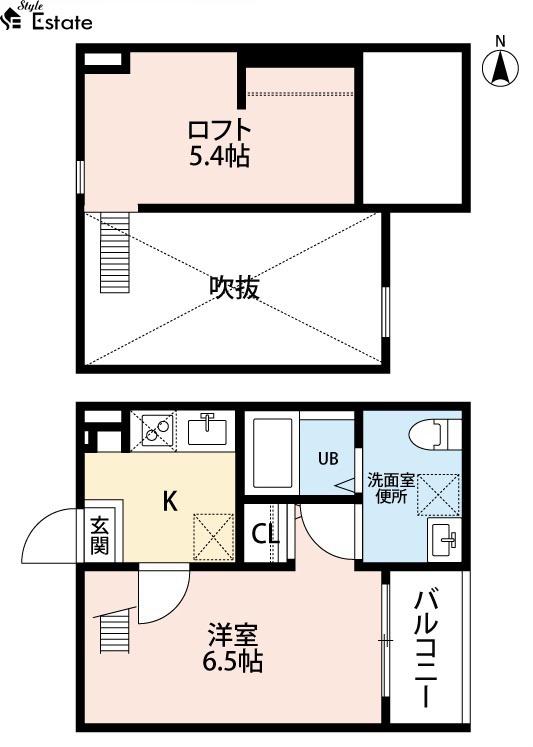 PARTENZA志賀本通(1K/1階)の間取り写真