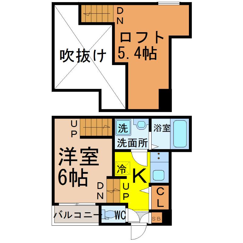 WAINANI(1SK/2階)の間取り写真