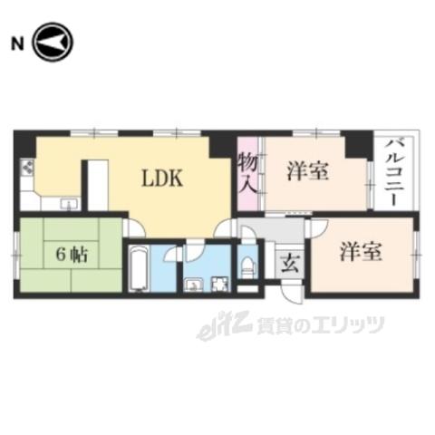AG SOLEIL福知山(3LDK/4階)の間取り写真