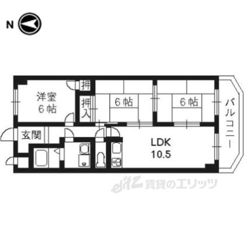 プロミネンス光陽(3LDK/3階)の間取り写真