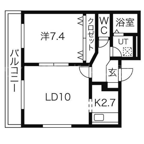 メイプルメゾン南平岸(1LDK/3階)の間取り写真