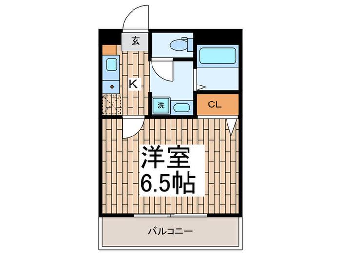 グランフォレスタII(1K/1階)の間取り写真