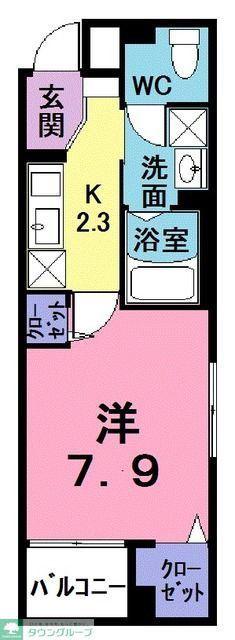 オレンティア(1K/3階)の間取り写真