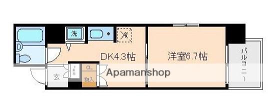 パーク・ノヴァ伊勢佐木長者町(1K/5階)の間取り写真