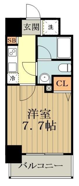 C-SPACE小金井(1K/3階)の間取り写真
