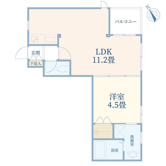 Sコート(1LDK/1階)の間取り写真