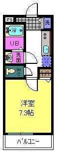 ノールリヴィエール(1K/1階)の間取り写真