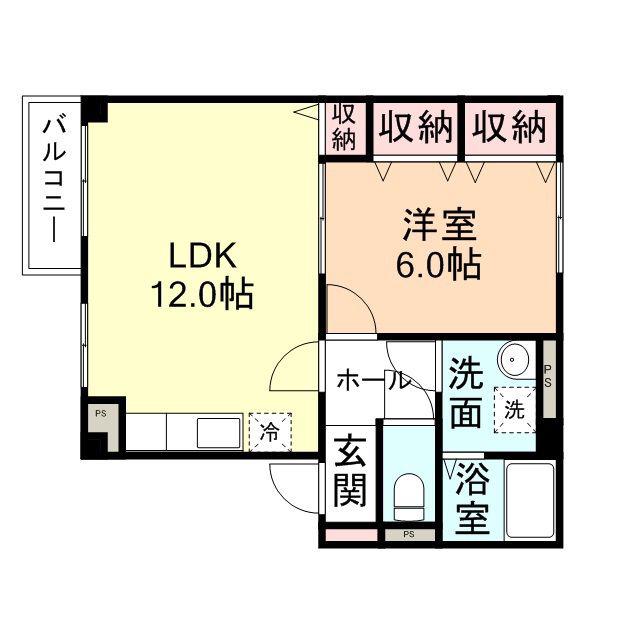 メゾン・サンセール(1LDK/1階)の間取り写真