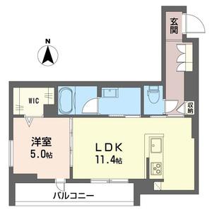 クラリエール(1LDK/3階)の間取り写真