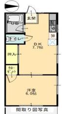 ジュマベール舞木(1DK/1階)の間取り写真