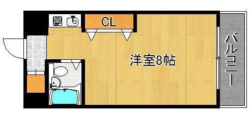 メゾンエトナ(ワンルーム/5階)の間取り写真