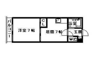 ラ・フォーレ新札幌(1DK/4階)の間取り写真