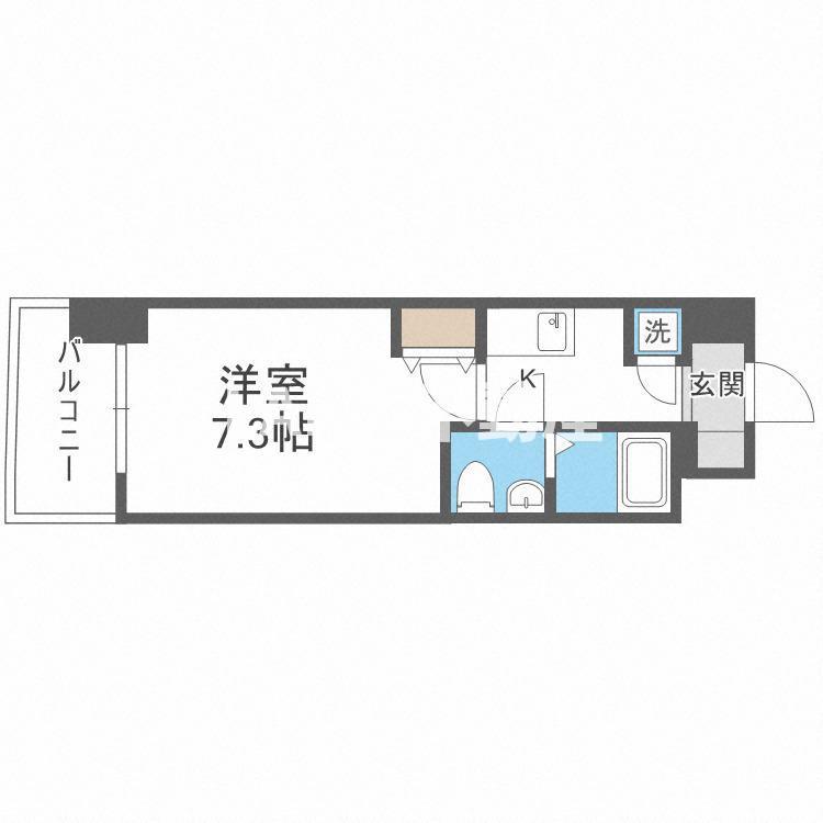 セレニテ京橋クレア(1K/9階)の間取り写真