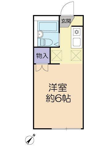 ジュネス東高円寺(1K/2階)の間取り写真