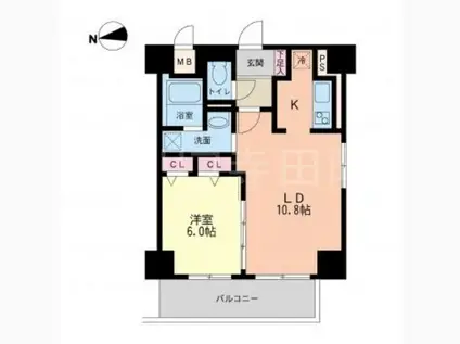 サンセリテ至誠会松崎町(1LDK/3階)の間取り写真