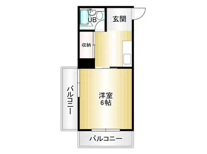 太陽ビル(1K/4階)の間取り写真