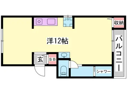 コーポ宮之本(ワンルーム/3階)の間取り写真