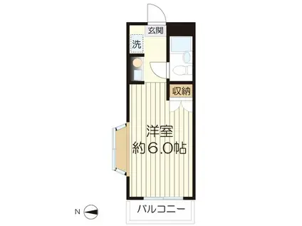 スカイコート生田 207(1K/3階)の間取り写真