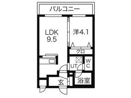 MAHALO OHASHI HOKUDAI (1LDK/3階)の間取り写真