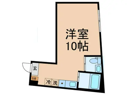 REMU千川(ワンルーム/1階)の間取り写真