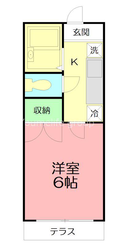 LIGHT HOUSE INUI(1K/1階)の間取り写真