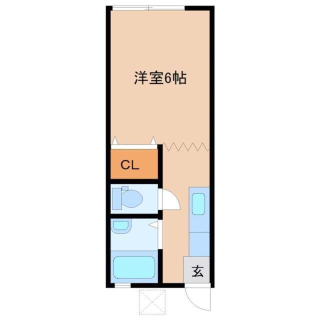 吉田ハイツ(1K/1階)の間取り写真