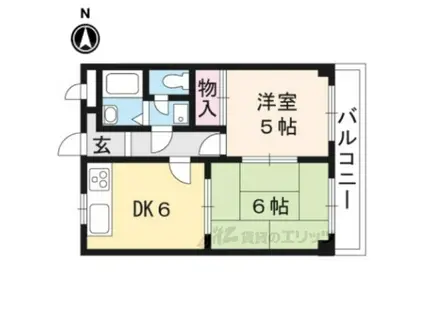 メゾン紫(2DK/2階)の間取り写真