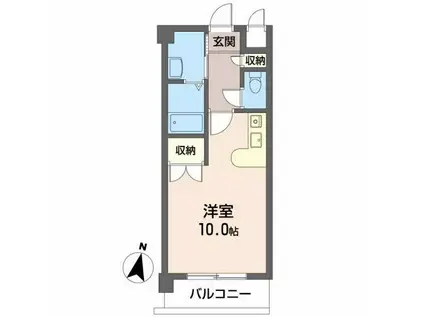 ロイヤル・セフィラ(ワンルーム/1階)の間取り写真