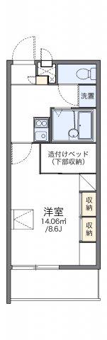レオパレスCARTIER勅使K(1K/1階)の間取り写真
