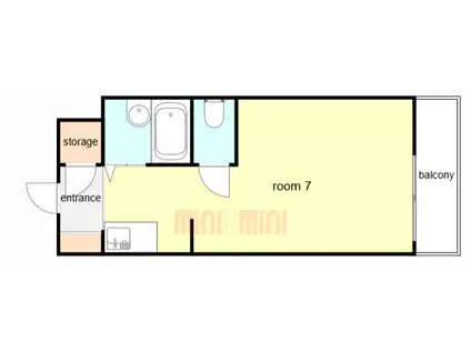 サンハイツ白鳩パートIII(ワンルーム/3階)の間取り写真
