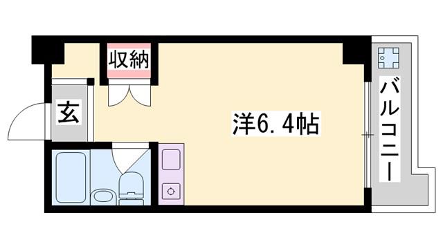 アーバンおの(ワンルーム/2階)の間取り写真