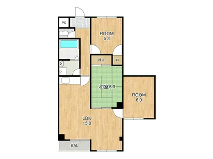 ガーデンスクエア瀬田(3LDK/3階)の間取り写真