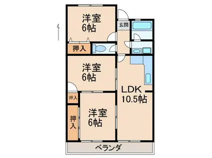 センチュリーパレス(3LDK/2階)の間取り写真