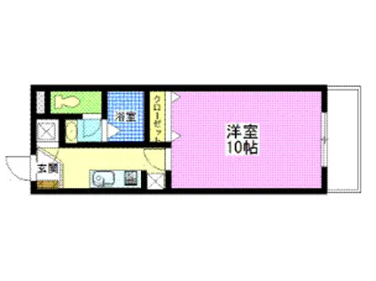 ウエストコートクロズミ(1K/1階)の間取り写真