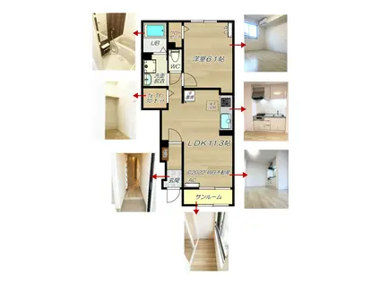 BOSCATOE.II(1LDK/1階)の間取り写真