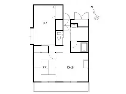 エルカミーノI(2DK/3階)の間取り写真