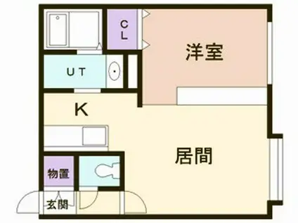 リバースマウンテン壱番館(1LDK/2階)の間取り写真