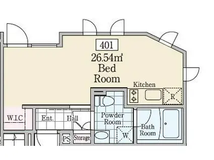 レーヴレジデンス代々木(1LDK/3階)の間取り写真