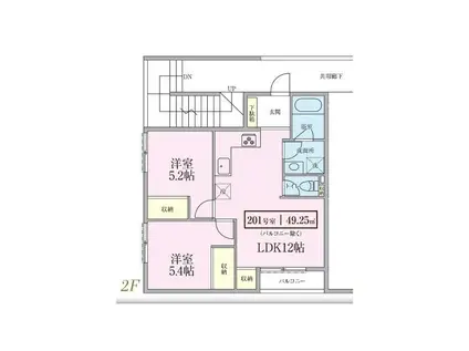 BM南町(2LDK/3階)の間取り写真