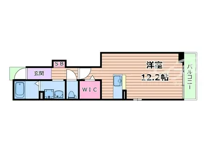 ウール・ド・ランジュ(ワンルーム/1階)の間取り写真