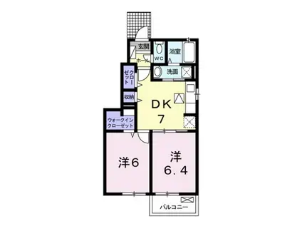 スノーメイデンⅢ(2DK/1階)の間取り写真
