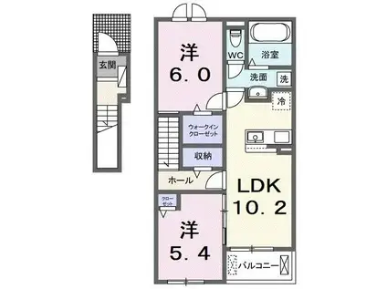 SOLEILEII(2LDK/2階)の間取り写真