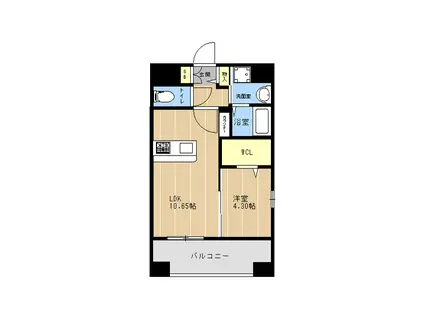 LIBTHマーレ平成II(1LDK/10階)の間取り写真