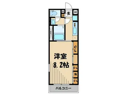 リブリ・レガーロ(1K/2階)の間取り写真