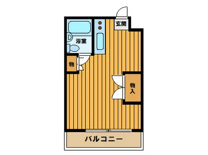 モンテヴェール(ワンルーム/1階)の間取り写真