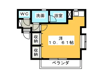 プレミール・マ・メゾン(ワンルーム/3階)の間取り写真
