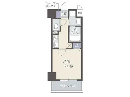 LE LIEN ITAYADO(1K/6階)の間取り写真